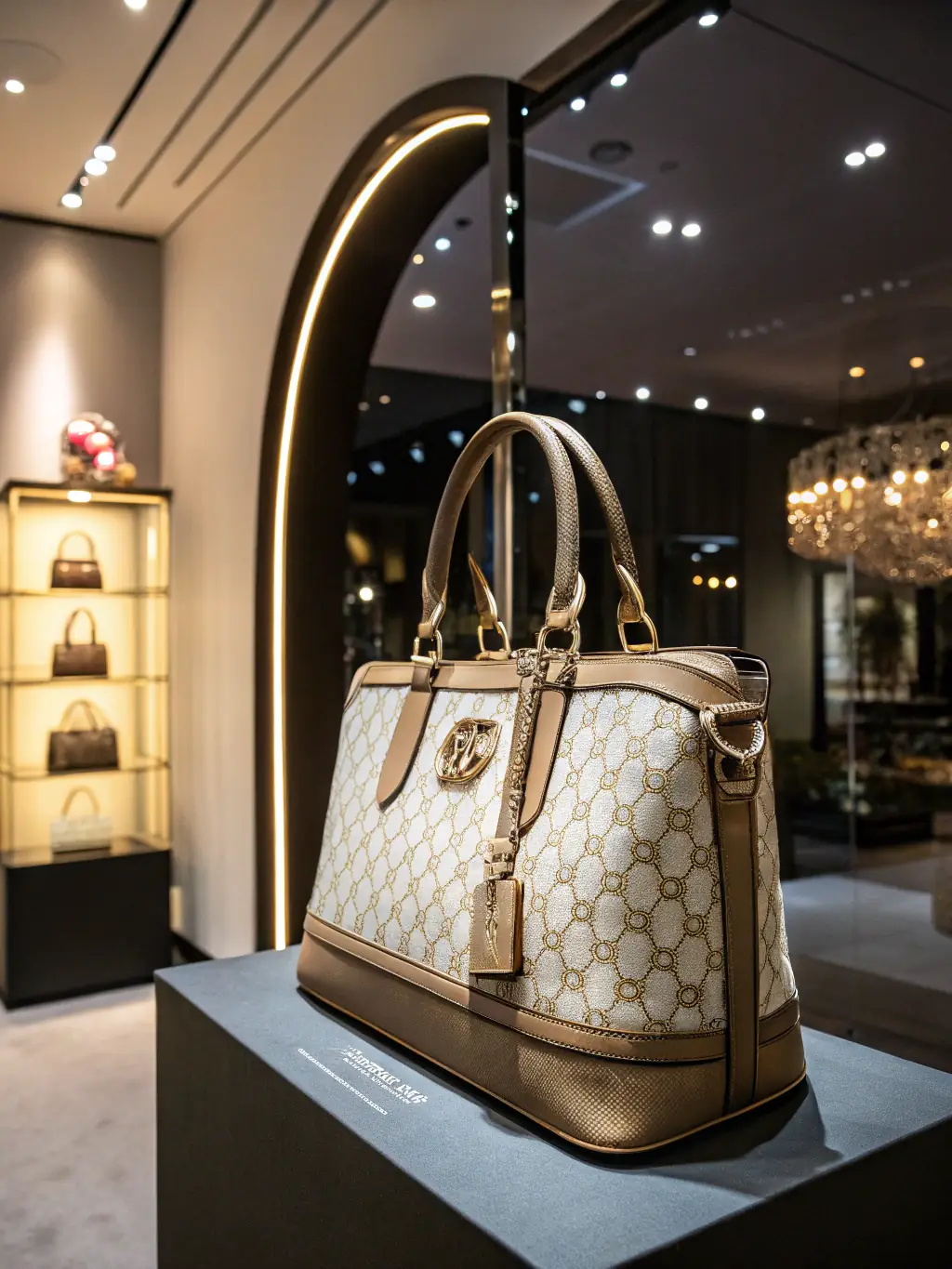 A 360° view of a stylish handbag, allowing viewers to interactively rotate the product and see it from all angles, illustrating PixelBay Studio's 360° photography capabilities.